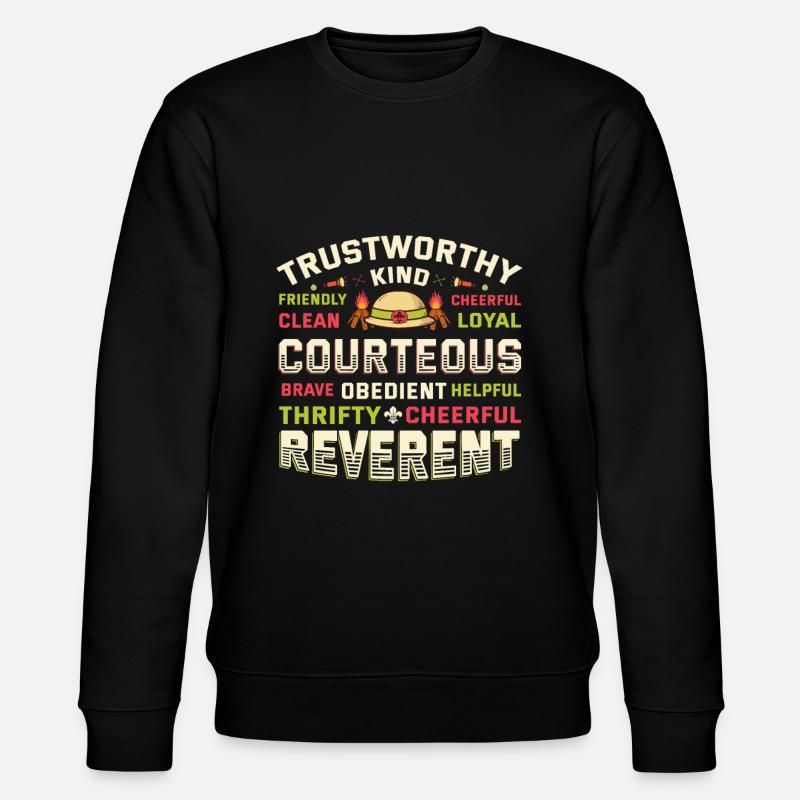 Scout Character Traits Scouting - Stanley/Stella CHANGER Unisex Organic Sweatshirt - black