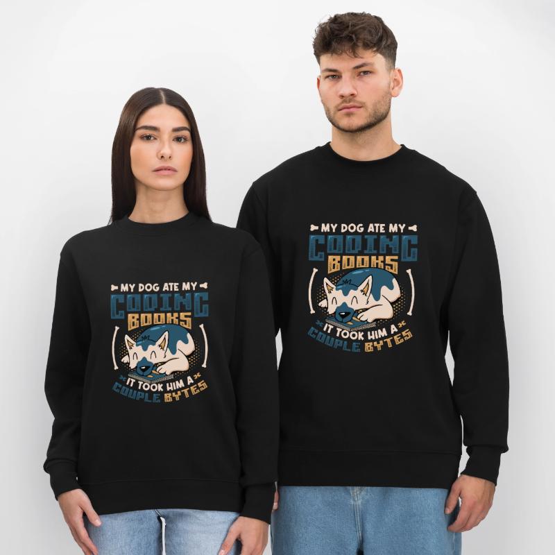 Hund Bytes Code Computer Scherz Programmierung Stanley/Stella Unisex Bio-Sweatshirt CHANGER 