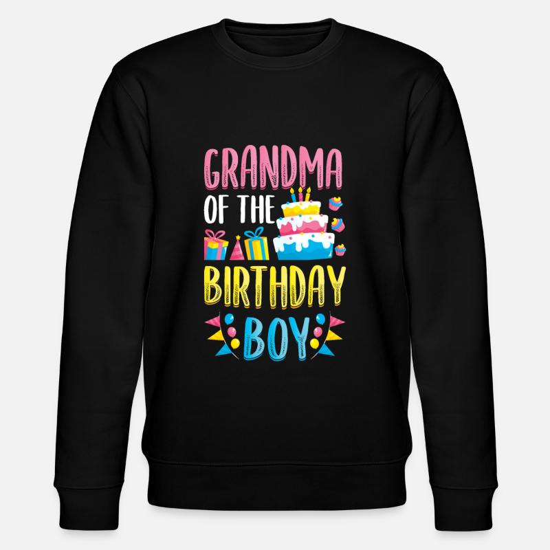 Grand-mère de l’enfant d’anniversaire - Sweat bio CHANGER Stanley/Stella Unisexe - noir