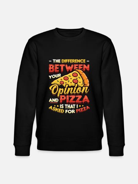 I asked for pizza. - Stanley/Stella CHANGER Unisex Organic Sweatshirt - black