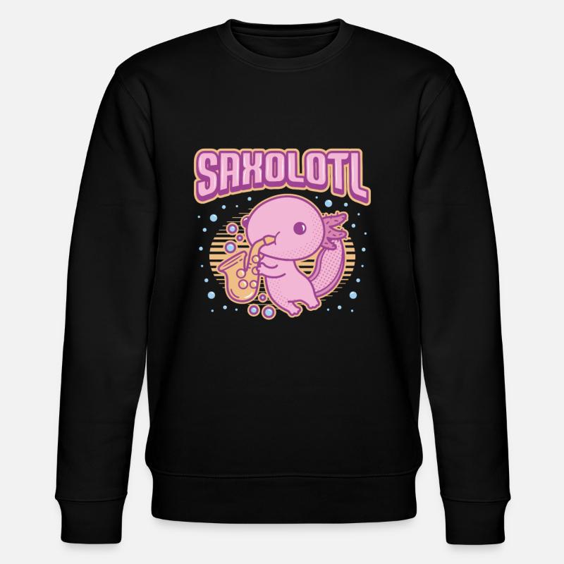 Saxolotl, axolotl joue du saxophone. - Sweat bio CHANGER Stanley/Stella Unisexe - noir