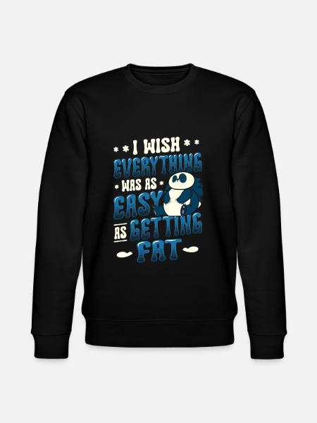 Self-irony overweight in fat - Stanley/Stella CHANGER Unisex Organic Sweatshirt - black