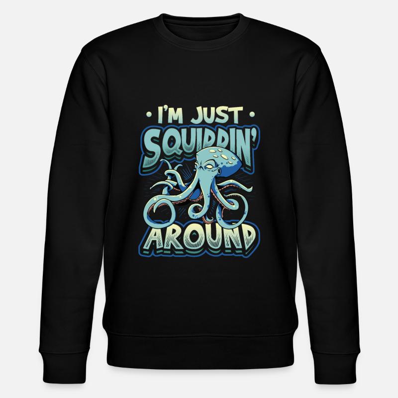 I'm just an octopus - Stanley/Stella CHANGER Unisex Organic Sweatshirt - black