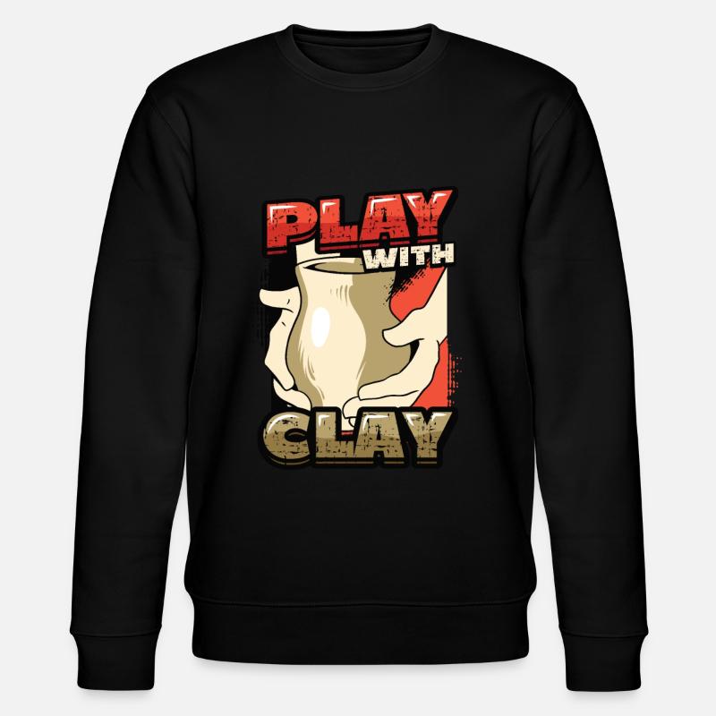 Playing with clay pottery - Stanley/Stella CHANGER Unisex Organic Sweatshirt - black