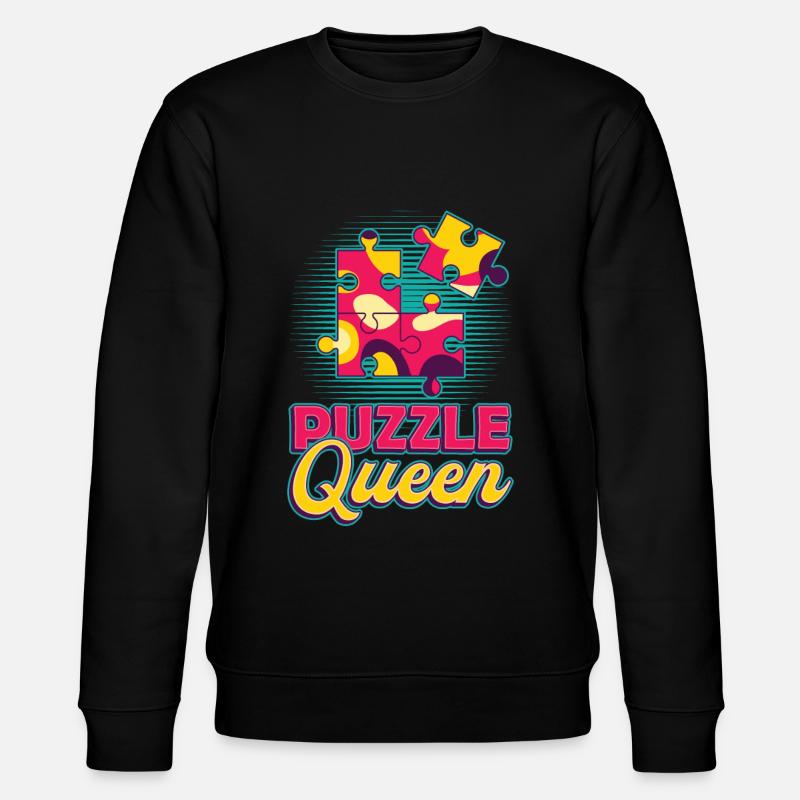 Puzzle Queen, Puzzlespiel - Stanley/Stella Unisex Bio-Sweatshirt CHANGER  - Schwarz