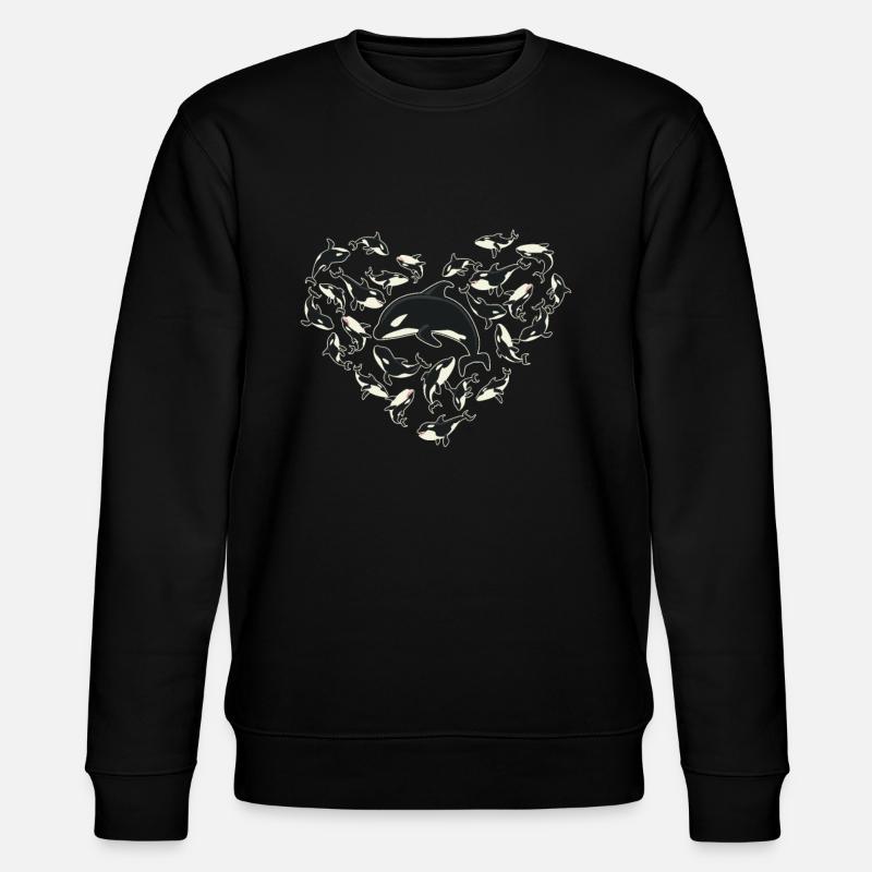Amoureux des baleines, orque.. - Sweat bio CHANGER Stanley/Stella Unisexe - noir