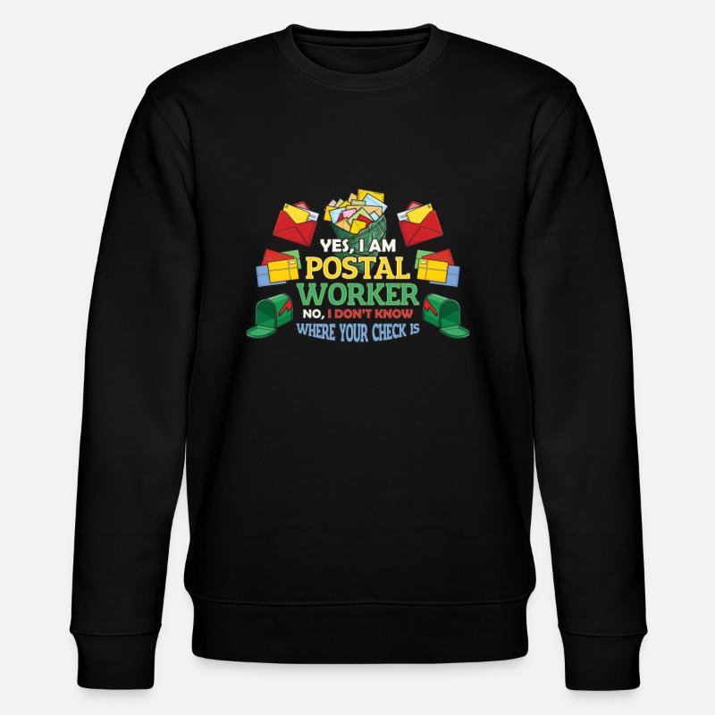 Lustige Postangestellte Postamt - Stanley/Stella Unisex Bio-Sweatshirt CHANGER  - Schwarz