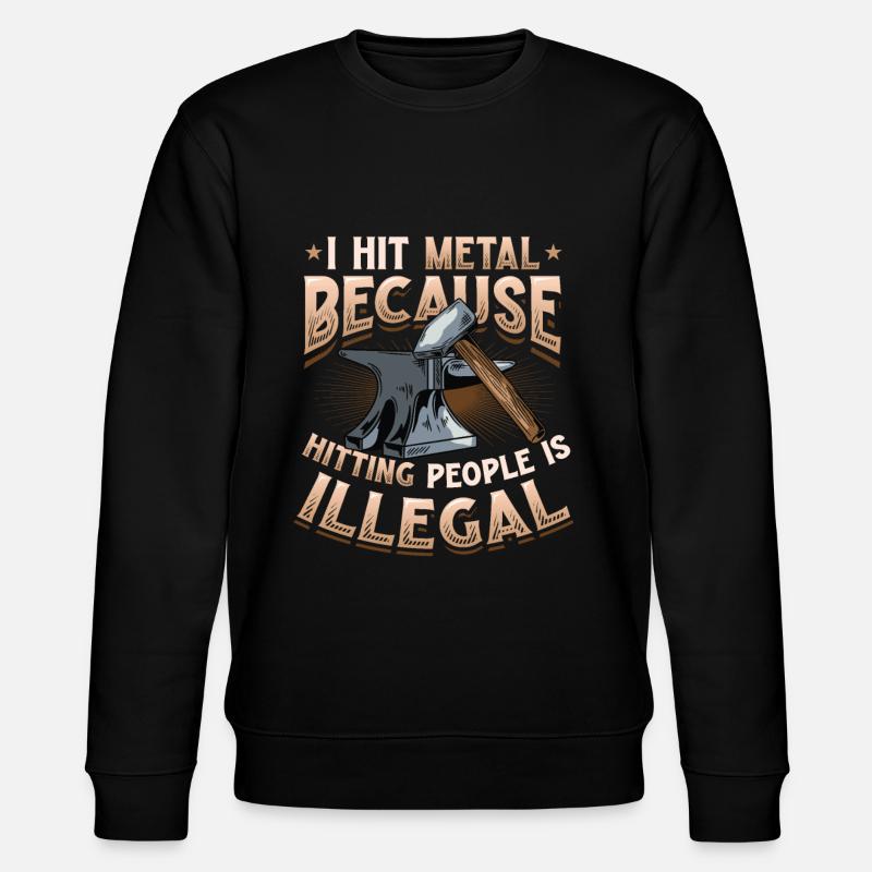 Hit Metal Blacksmith - Stanley/Stella Unisex Bio-Sweatshirt CHANGER  - Schwarz