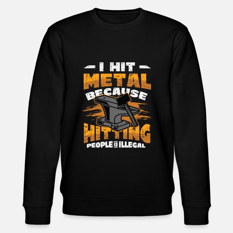 Hit Metal Blacksmith - Stanley/Stella Unisex Bio-Sweatshirt CHANGER - Schwarz