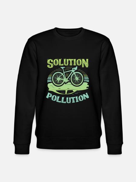 Polution Solution Environmental Protection Cycling - Stanley/Stella CHANGER Unisex Organic Sweatshirt - black