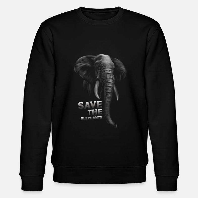 Sauvez les éléphants - Sweat bio CHANGER Stanley/Stella Unisexe - noir