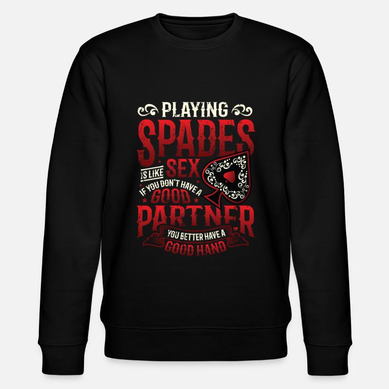 Pik-karten Spielen - Stanley/Stella Unisex Bio-Sweatshirt CHANGER  - Schwarz