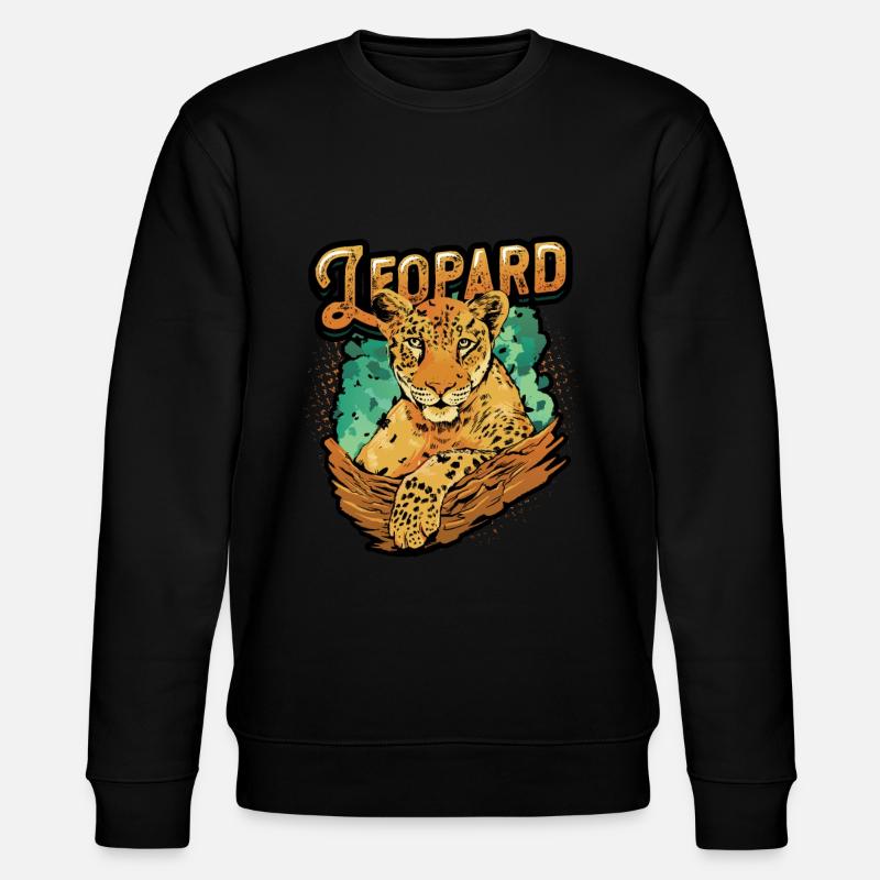 Leopard Lover Leopard Print - Stanley/Stella Unisex Bio-Sweatshirt CHANGER  - Schwarz