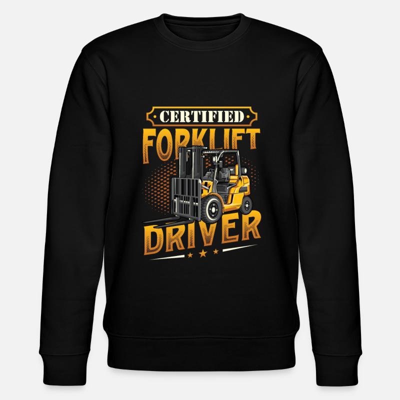 Zertifizierter Gabelstaplerfahrer - Stanley/Stella Unisex Bio-Sweatshirt CHANGER  - Schwarz