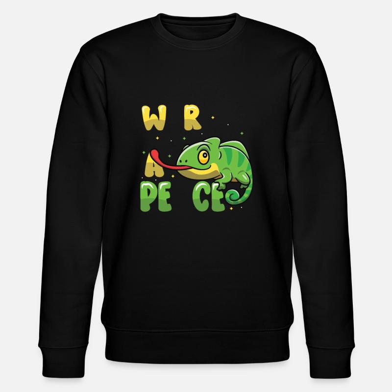 Peace Cameleon, Peace Movement - Stanley/Stella CHANGER Unisex Organic Sweatshirt - black
