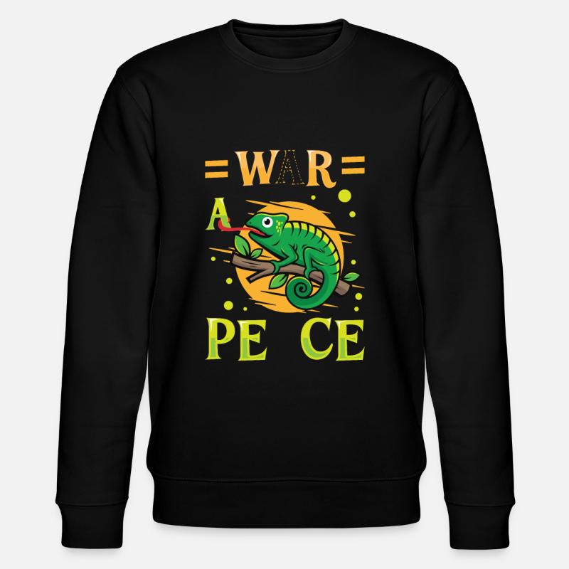 Peace Cameleon, peace movement - Stanley/Stella CHANGER Unisex Organic Sweatshirt - black