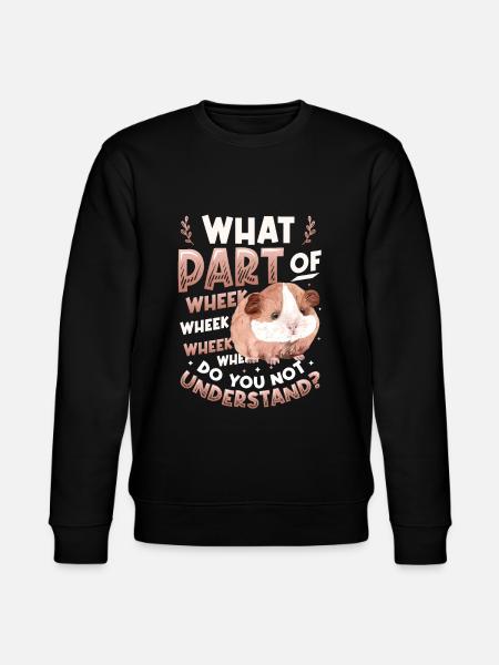 Wheek Wheek Wheek, guinea pig - Stanley/Stella CHANGER Unisex Organic Sweatshirt - black