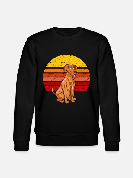 Retro Vizsla Dog - Stanley/Stella CHANGER Unisex Organic Sweatshirt - black