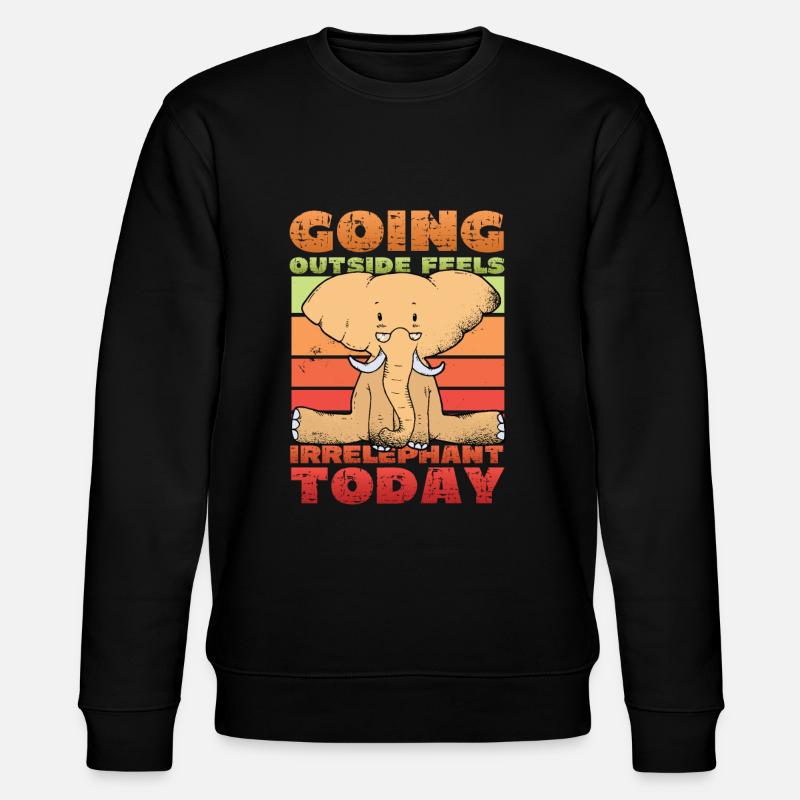 Going outside today feels lazy - Stanley/Stella CHANGER Unisex Organic Sweatshirt - black
