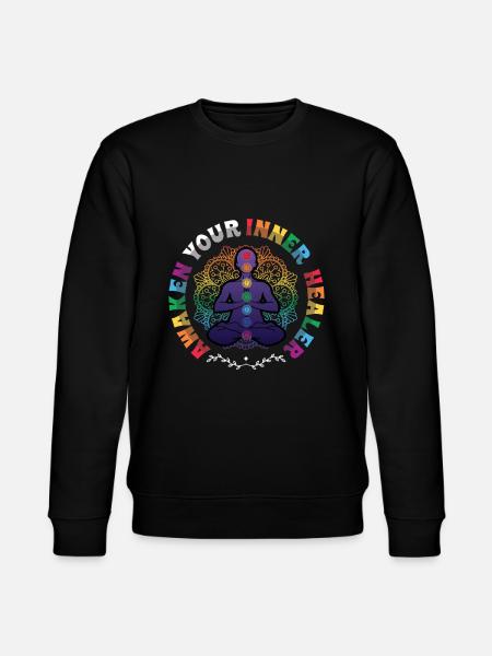 Väck din inre healer, Reiki Spiritual - Ekologisk sweatshirt CHANGER unisex från Stanley/Stella - svart
