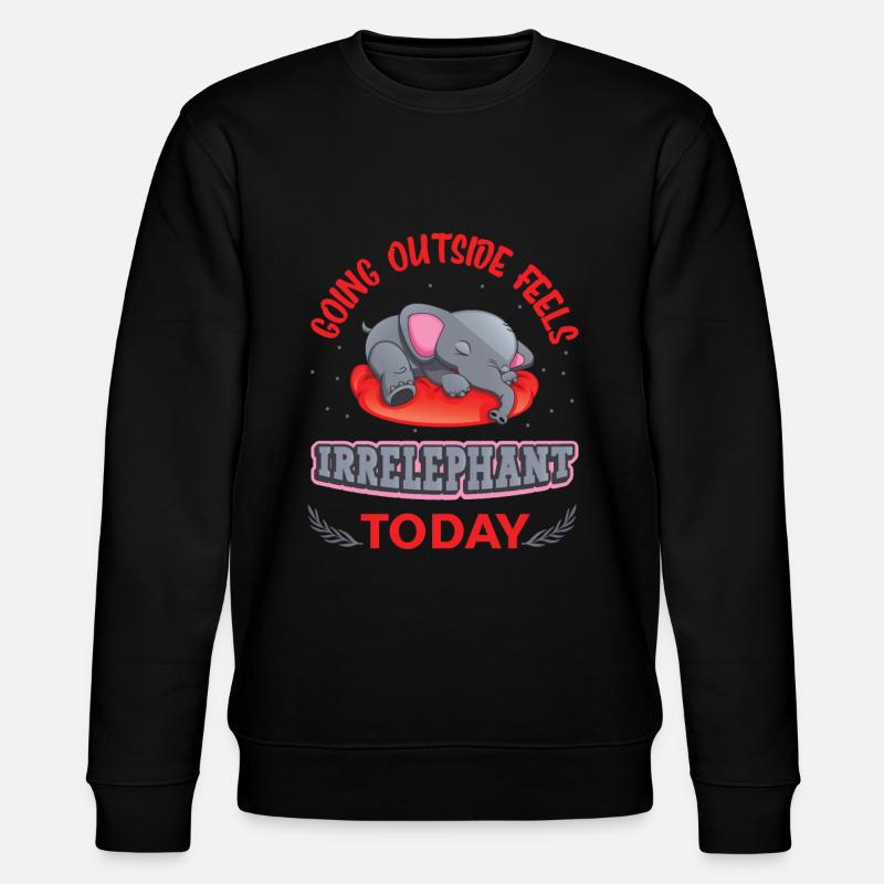 Going outside today feels lazy - Stanley/Stella CHANGER Unisex Organic Sweatshirt - black