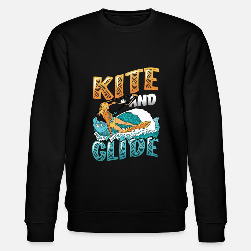 Kite Et Plan, Kitesurf - Sweat bio CHANGER Stanley/Stella Unisexe - noir