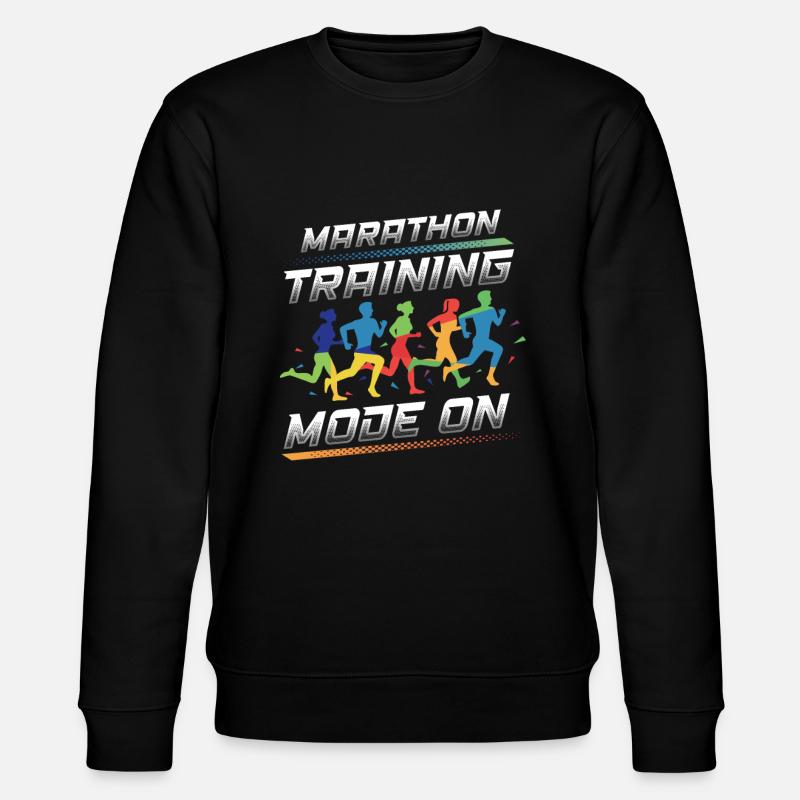 Marathon-Trainingsmodus, auf Marathon Runner - Stanley/Stella Unisex Bio-Sweatshirt CHANGER  - Schwarz