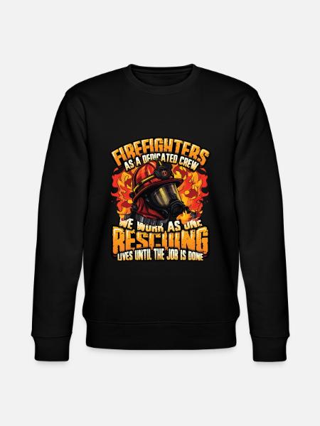 Firefighter Slogan, Volunteer Fire Brigade - Stanley/Stella CHANGER Unisex Organic Sweatshirt - black