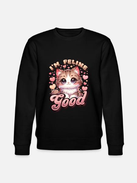 Funny Cat Lady, Cat Mom - Stanley/Stella CHANGER Unisex Organic Sweatshirt - black