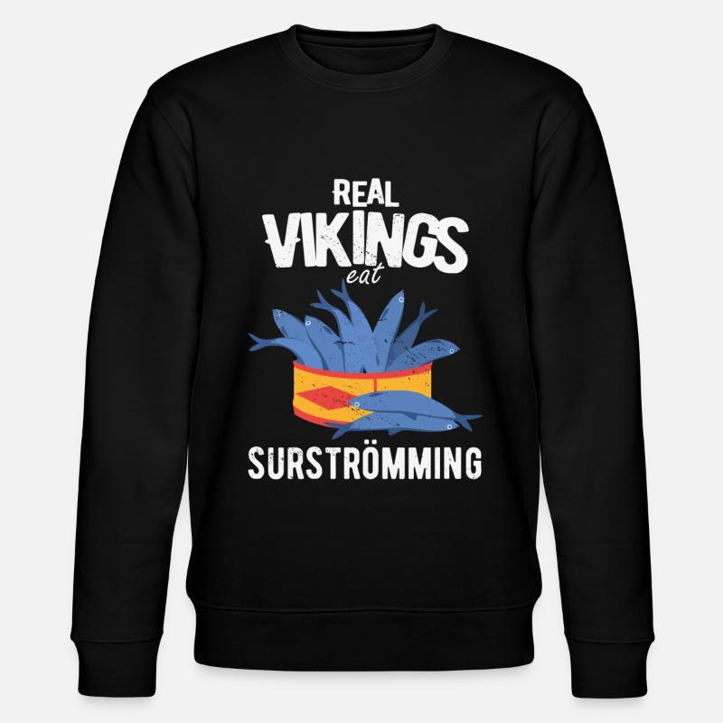 Surströmming Skandinavien Schweden Wikinger - Stanley/Stella Unisex Bio-Sweatshirt CHANGER - Schwarz
