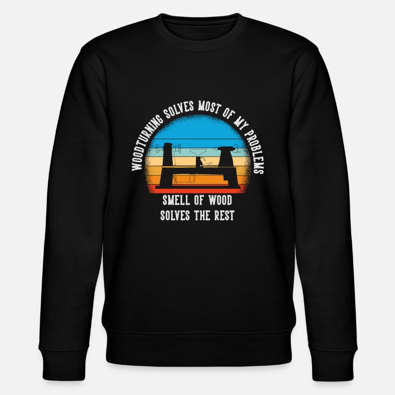 Drechsler Drechseln Drechselbank Drechsel - Stanley/Stella Unisex Bio-Sweatshirt CHANGER  - Schwarz