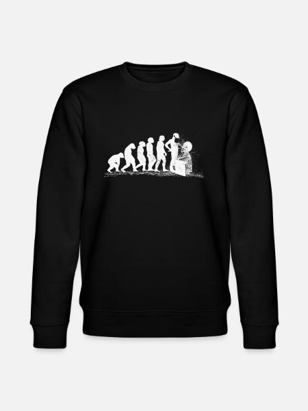 Woodturning Evolution Carpenter Woodworking - Stanley/Stella CHANGER Unisex Organic Sweatshirt - black