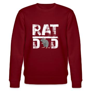 Ratte Hausratten Kanalratten Wanderratten Ratten - Stanley/Stella Unisex Bio-Sweatshirt CHANGER  - Burgunderrot - Vorne - Nik (191cm) & Marisol (170cm)