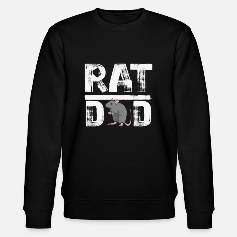 Ratte Hausratten Kanalratten Wanderratten Ratten - Stanley/Stella Unisex Bio-Sweatshirt CHANGER  - Schwarz