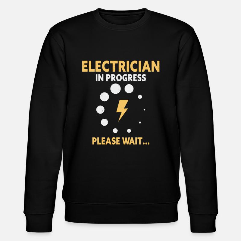 Electrician Apprentice Loading Journeyman - Stanley/Stella CHANGER Unisex Organic Sweatshirt - black