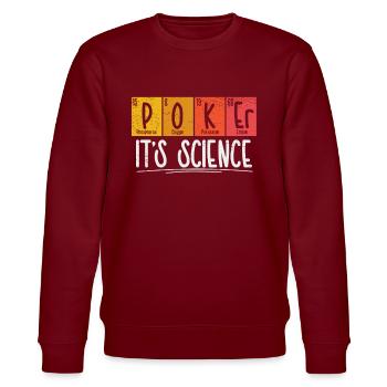 Poker Periodensystem Elemente Chemisches Element - Stanley/Stella Unisex Bio-Sweatshirt CHANGER  - Burgunderrot - Vorne - Nik (191cm) & Marisol (170cm)