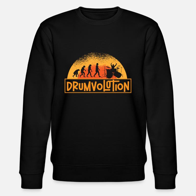Drumvolution Drums Schlagzeug Percussion Drummer - Stanley/Stella Unisex Bio-Sweatshirt CHANGER  - Schwarz