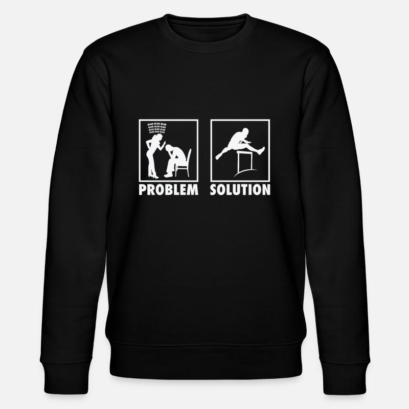 Athletics Athletes Statement Problem Solution. - Stanley/Stella Unisex Bio-Sweatshirt CHANGER - Schwarz