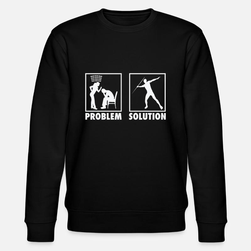 Athletics Athletes Statement Problem Solution. - Stanley/Stella Unisex Bio-Sweatshirt CHANGER  - Schwarz