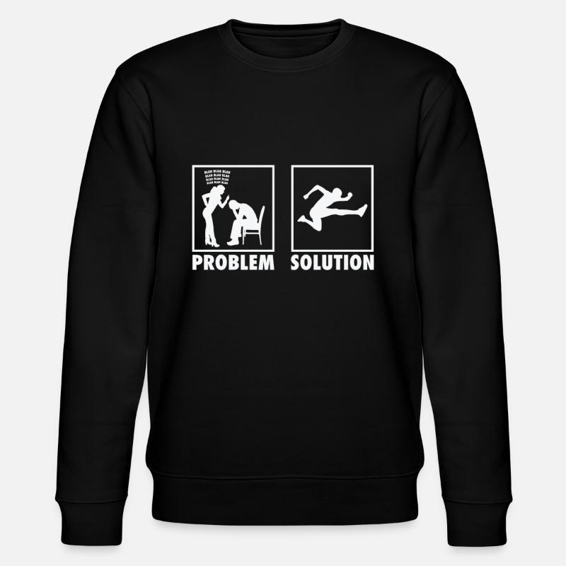 Athletics Athletes Statement Problem Solution. - Stanley/Stella Unisex Bio-Sweatshirt CHANGER  - Schwarz