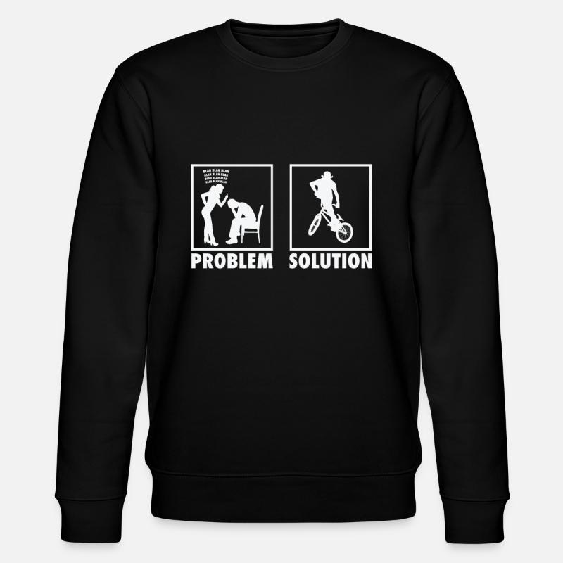 BMX Bikers Statement Problem Solution. - Stanley/Stella Unisex Bio-Sweatshirt CHANGER  - Schwarz