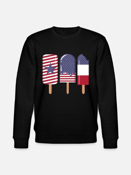 July 4 USA - Stanley/Stella CHANGER Unisex Organic Sweatshirt - black