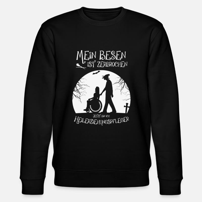 Heilerziehungspfleger HEP Halloween soziale Berufe - Stanley/Stella Unisex Bio-Sweatshirt CHANGER  - Schwarz