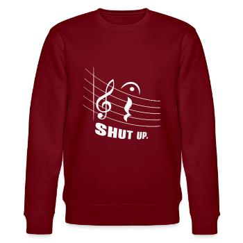 Fermata Compositeur de musique Écrivant un symbole musical - Sweat bio CHANGER Stanley/Stella Unisexe - bordeaux - Devant - Nik (191cm) & Marisol (170cm)