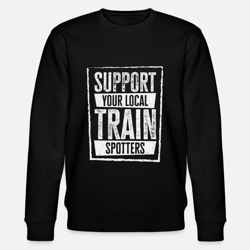 Zug Trainspotter Lokomotive Hobby Trainspotting - Stanley/Stella Unisex Bio-Sweatshirt CHANGER - Schwarz