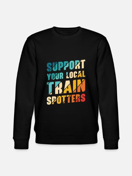Train Trainspotter Locomotive Hobby Trainspotting - Stanley/Stella CHANGER Unisex Organic Sweatshirt - black