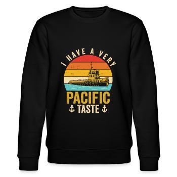 Schlepper Segeln Pacific Sea Breeze Watercraft - Stanley/Stella Unisex Bio-Sweatshirt CHANGER  - Schwarz - Vorne - Nik (191cm) & Marisol (170cm)
