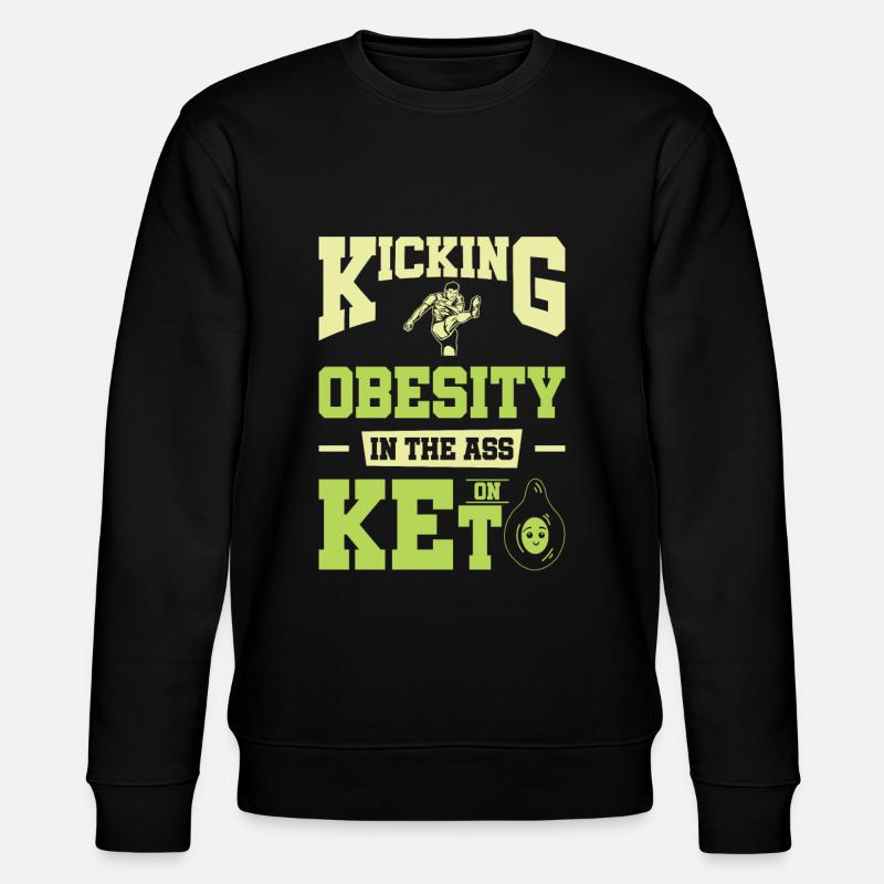 Keto-Diät Ketogene Ernährung Diätassistent - Stanley/Stella Unisex Bio-Sweatshirt CHANGER  - Schwarz