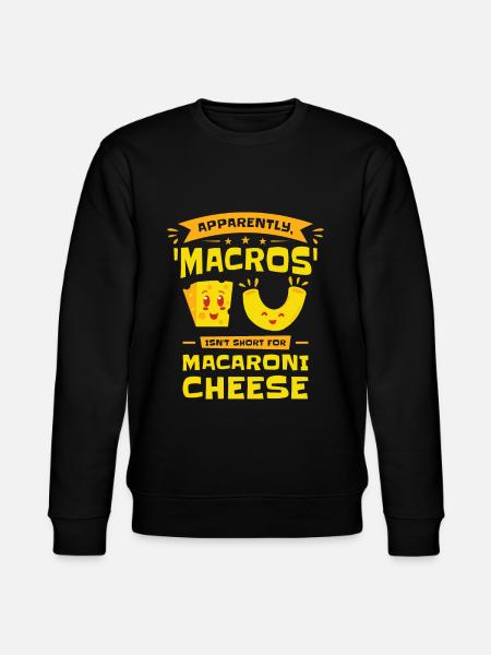 Keto Macros Dietitian Macaroni & Cheese - Stanley/Stella CHANGER Unisex Organic Sweatshirt - black