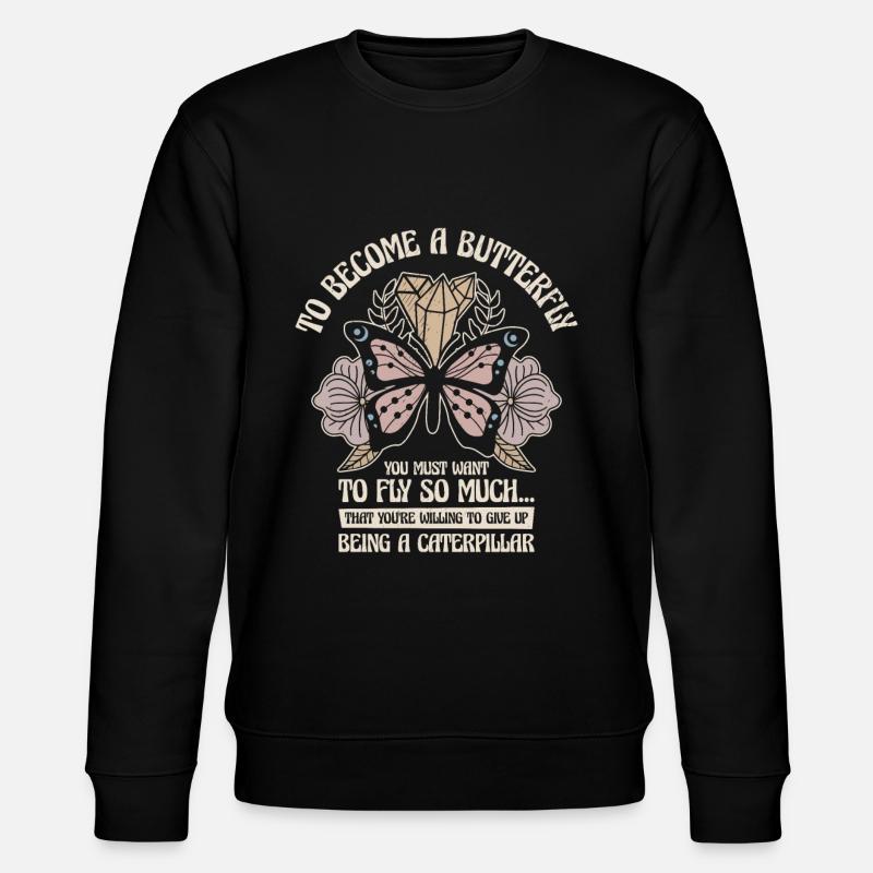 Papillon Mystique Butterfly Lover - Sweat bio CHANGER Stanley/Stella Unisexe - noir